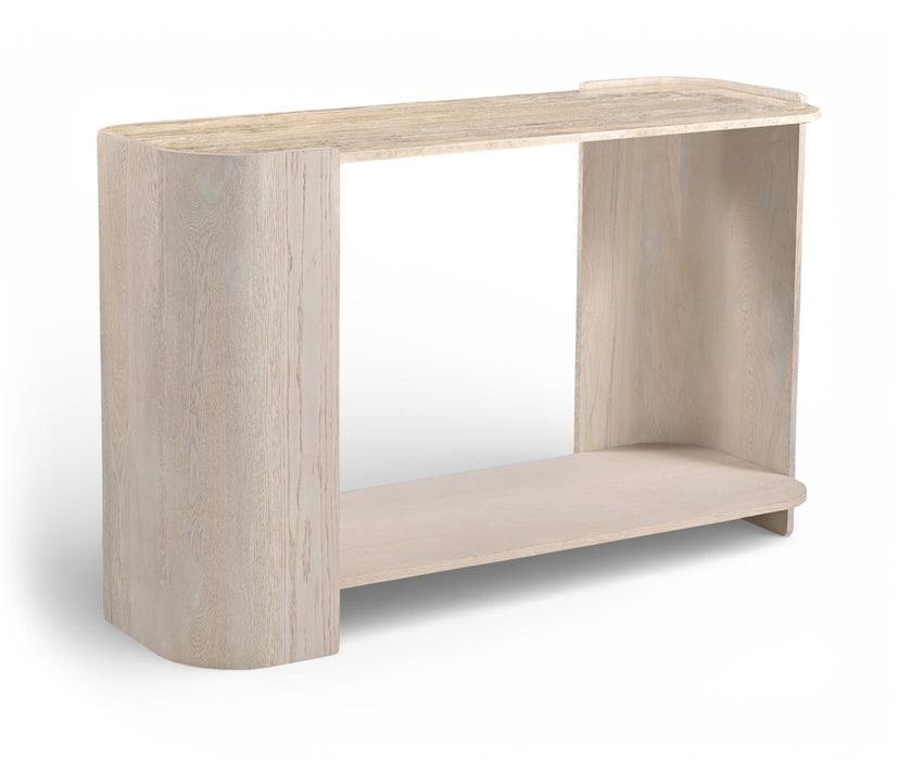 Calabria - Marble And Oak Wood Table - Simple Home Plus