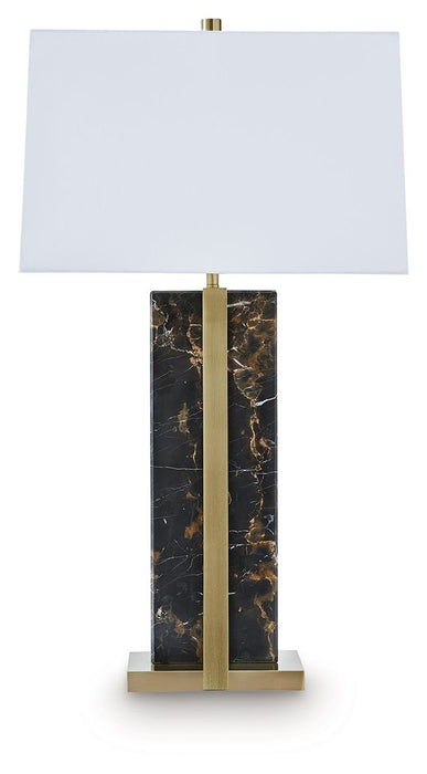Neonish - Marble Table Lamp - Black / Gold Finish - Simple Home Plus