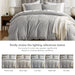 Mina - Waffle Weave Textured Duvet Cover Set - Light Gray - Simple Home Plus