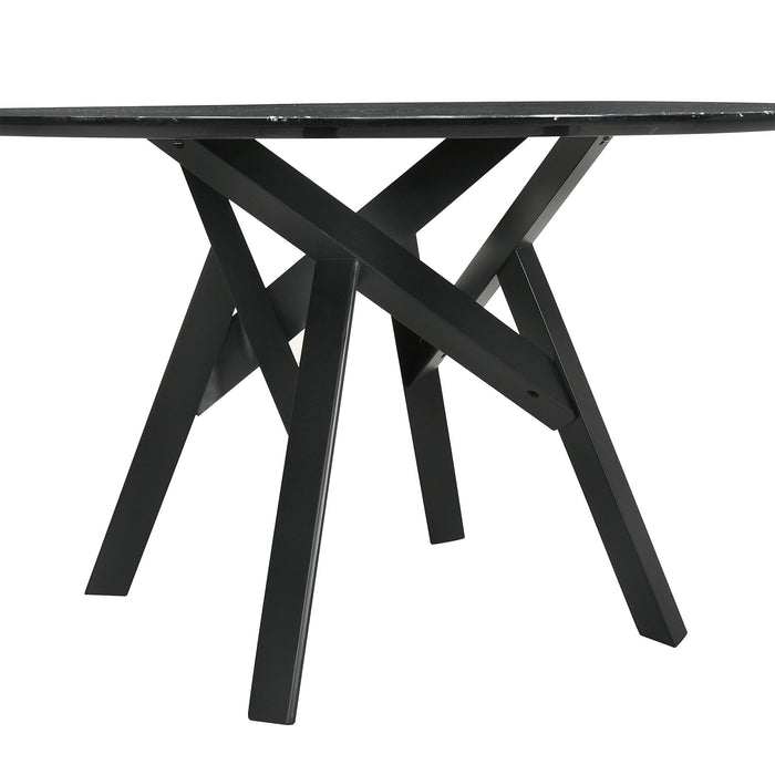 Venus - Round Mid-Century Modern Dining Table - Simple Home Plus