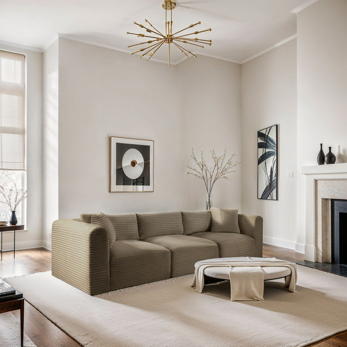 Shaggy - Fabric 3 Seat Modular Sofa - Simple Home Plus