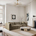 Shaggy - Fabric 3 Seat Modular Sofa - Simple Home Plus