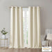 Como - 84" Tonal Printed Total Blackout Window Panel Pair - Ivory - Simple Home Plus