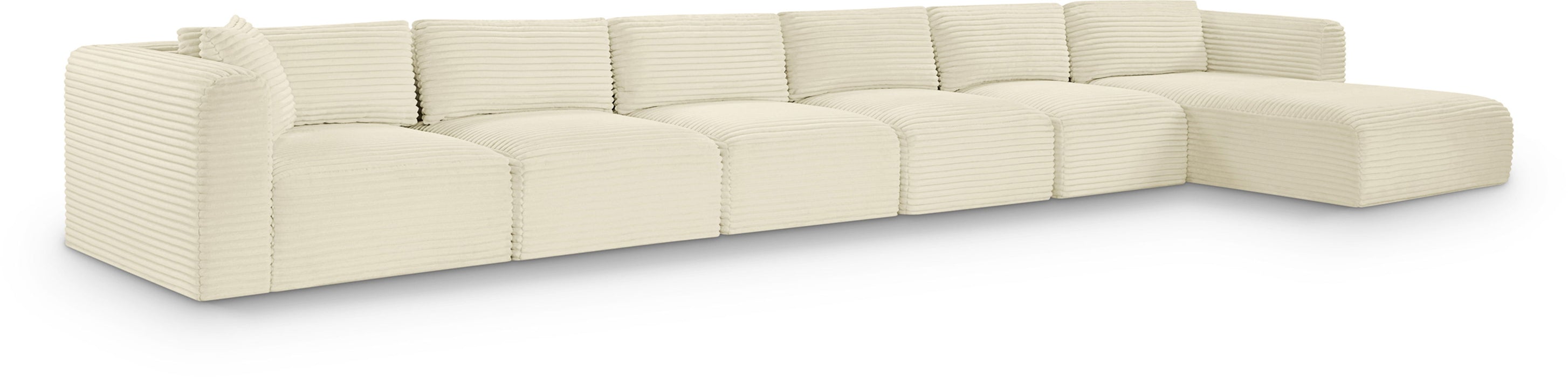 Shaggy - 6 Piece Modular Sectional With Chaise - Simple Home Plus