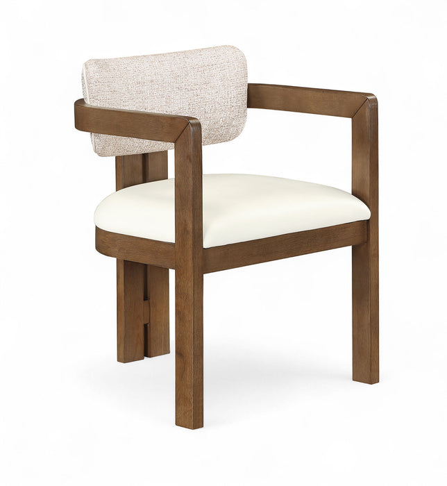 Ravina - Upholstered Dining Chair With Stained Brown Base (Set of 2) - Simple Home Plus