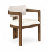 Ravina - Upholstered Dining Chair With Stained Brown Base (Set of 2) - Simple Home Plus