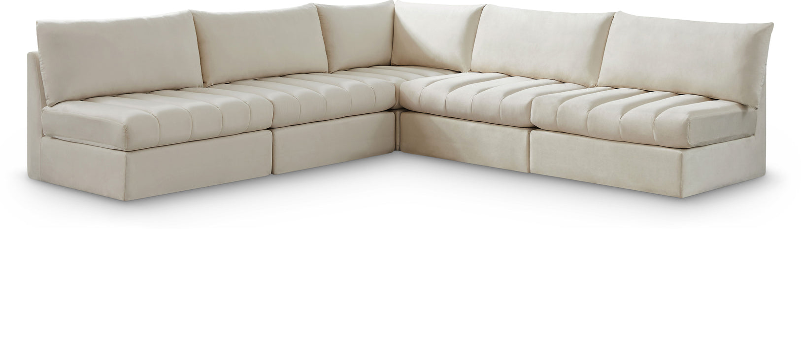 Jacob - Modular Corner Armless Sectional 5 Piece - Simple Home Plus