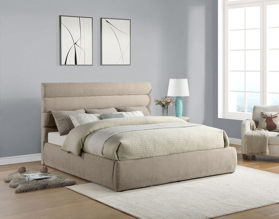 Adam - Chenille Fabric Bed With 52" Headboard - Simple Home Plus