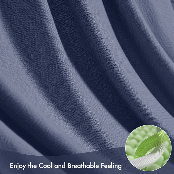 Bamboo Cotton - Full/Queen Rayon From Blanket - Navy - Simple Home Plus