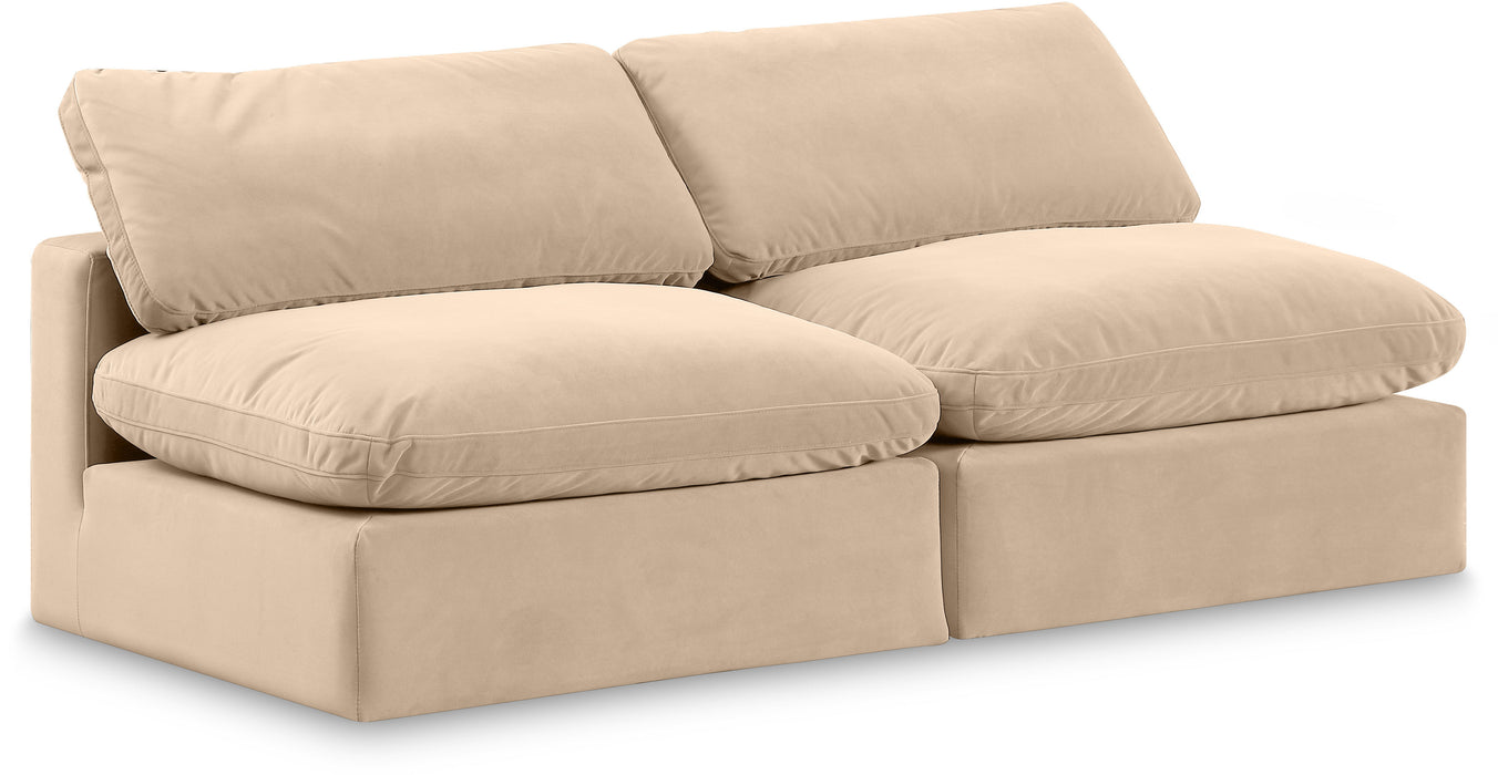 Comfy - Velvet Modular Armless Sofa 2 Seats - Simple Home Plus