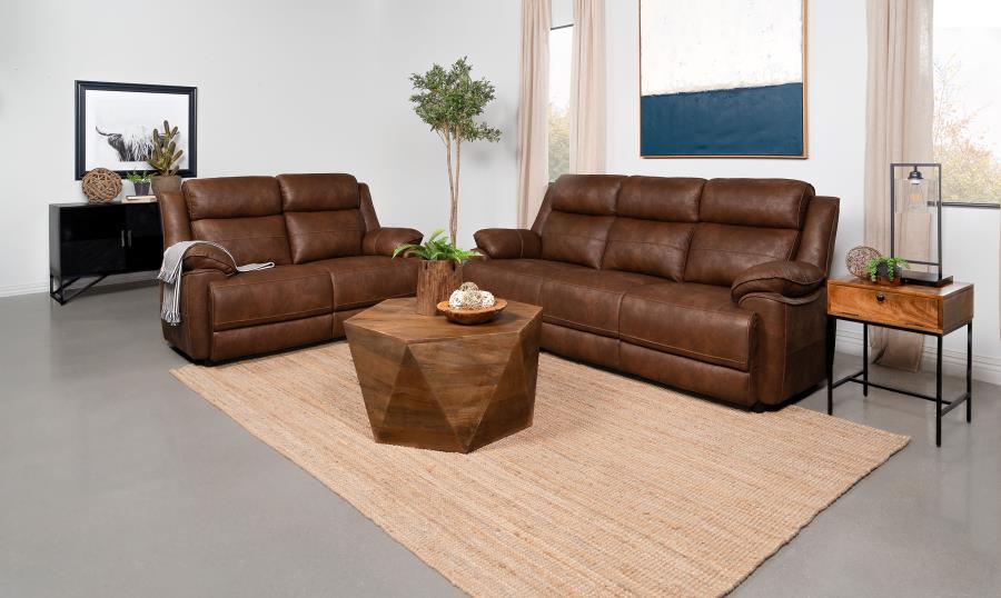 Ellington - Upholstered Padded Arm Sofa Set - Simple Home Plus