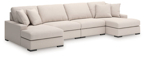Calden - 4-Piece Sectional With Double Chaise - Oyster - Simple Home Plus