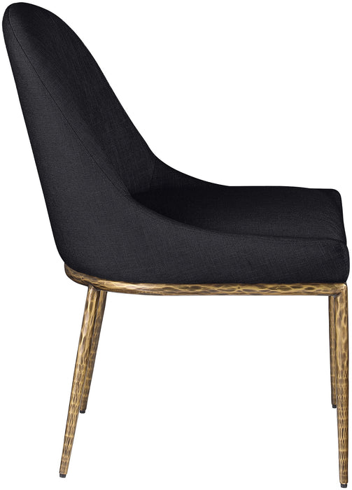 Ferro - Upholstered Dining Side Chair With Brushed Gold Legs - Simple Home Plus