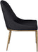 Ferro - Upholstered Dining Side Chair With Brushed Gold Legs - Simple Home Plus