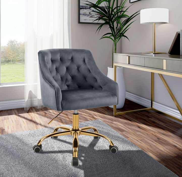 Arden - Office Chair with Gold Legs - Simple Home Plus