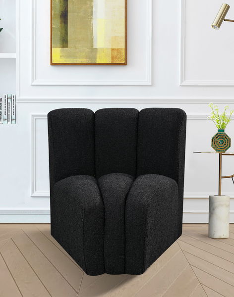 Arc - Boucle Fabric Curved Corner Chair