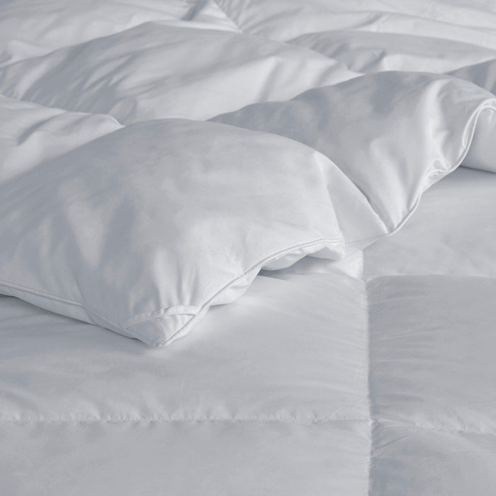 Heavy Warmth - Goose Feather and Down Oversize Queen Comforter - Light Gray - Simple Home Plus