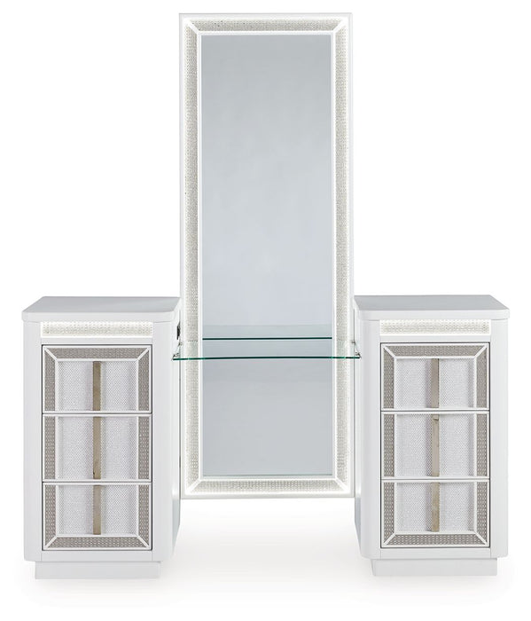 Chalanna - White - Vanity With Mirror - Simple Home Plus