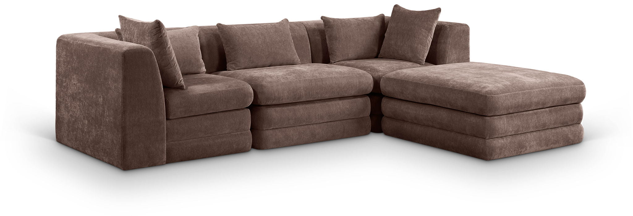 Stellar - 4 Piece Upholstered Modular Sectional - Simple Home Plus