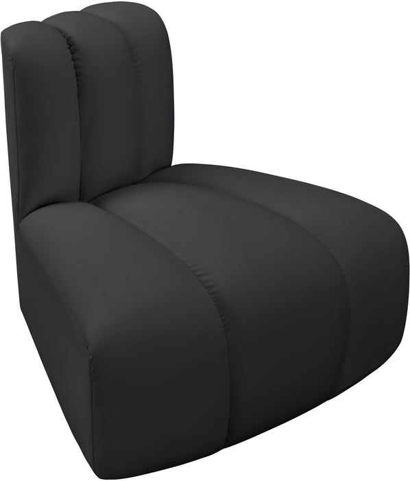 Arc - Faux Leather Reverse Corner Chair - Simple Home Plus