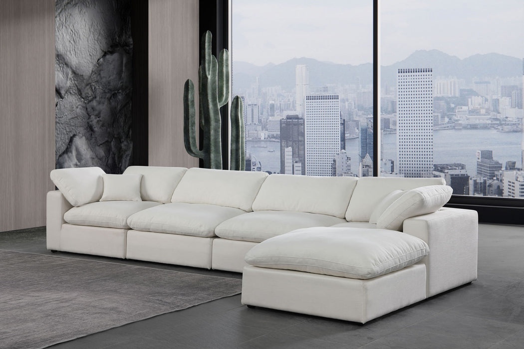 Comfy - 5 Piece Linen Modular Sectional With Chaise - Simple Home Plus