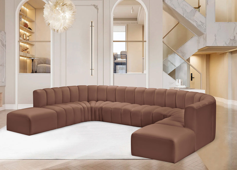 Arc - Faux Leather Modular Sectional - Simple Home Plus