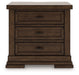 Taffenbrook - Medium Brown - Three Drawer Night Stand - Simple Home Plus