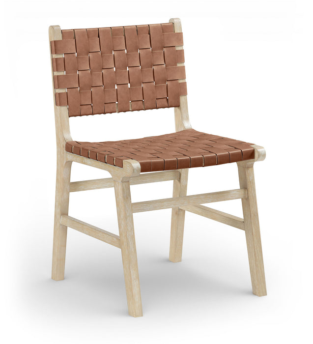 Entwine - Vegan Leather Upholstered Dining Chair - Painted Natural - Simple Home Plus