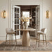 Ferro - Performance Fabric Upholstered Bar Stool - Antique Brass - Simple Home Plus