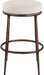 Ferro - Performance Fabric Upholstered Backless Bar Stool - Antique Bronze - Simple Home Plus