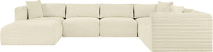 Shaggy - 7 Piece Modular U-Shaped Sectional With Ottoman - Simple Home Plus