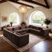Stellar - 8 Piece Chenille Fabric Upholstered Modular Sectional - Simple Home Plus