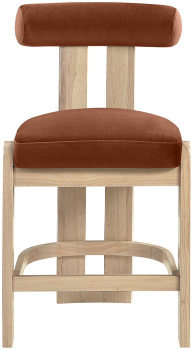 Arienzo - Velvet Performance Fabric Upholstered Counter Stool (Set of 2) - Simple Home Plus