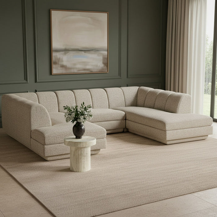 Modari - Sectional - Beige - Simple Home Plus