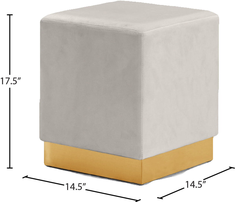 Jax - Stool Ottoman with Gold Base - Simple Home Plus