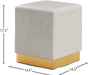 Jax - Stool Ottoman with Gold Base - Simple Home Plus