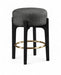 Torino - Backless Counter Stool With Brushed Black Base (Set of 2) - Simple Home Plus