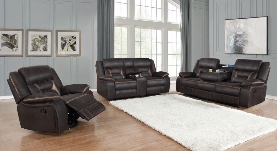 Greer - Upholstered Reclining Sofa Set - Simple Home Plus