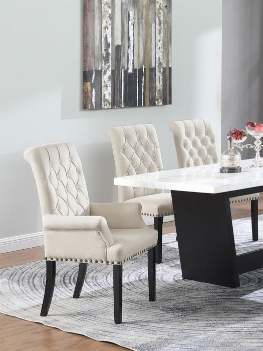 Alana - Upholstered Dining Arm Chair - Simple Home Plus