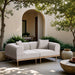 Laguna - 2 Piece Resilient Water Resistant Fabric 71" Upholstered Outdoor Patio Modular Loveseat - Simple Home Plus