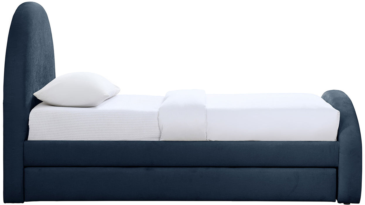 Andaz - Chenille Fabric Upholstered Trundle Bed - Simple Home Plus