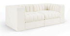 Rummi - Velvet Performance Fabric Upholstered 2 Piece Modular Loveseat - Simple Home Plus