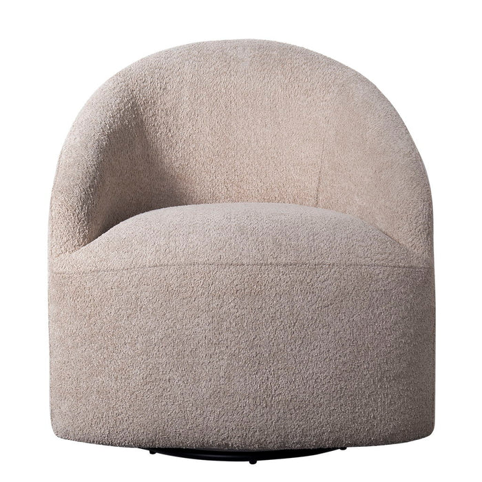 Bonn - Upholstered 360 Degree Swivel Chair - Beige