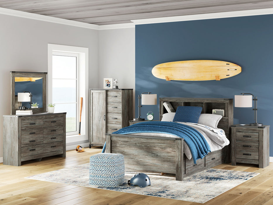 Frandern - Bookcase Panel Bedroom Set With Storage - Simple Home Plus