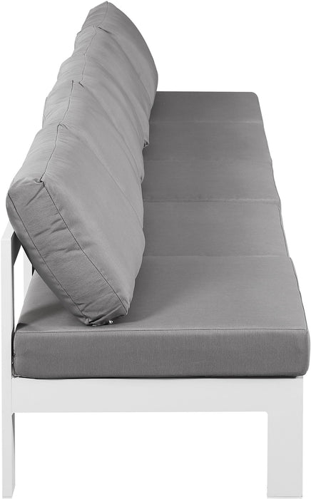 Nizuc - Outdoor Patio 5 Seat Modular Armless Sofa With White Frame - Simple Home Plus