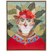 Pet Portrait - Bohemian Cat In Forest Framed Canvas Wall Art - Multi - Simple Home Plus