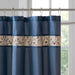 Serene - Embroidered Floral Shower Curtain - Navy - Simple Home Plus