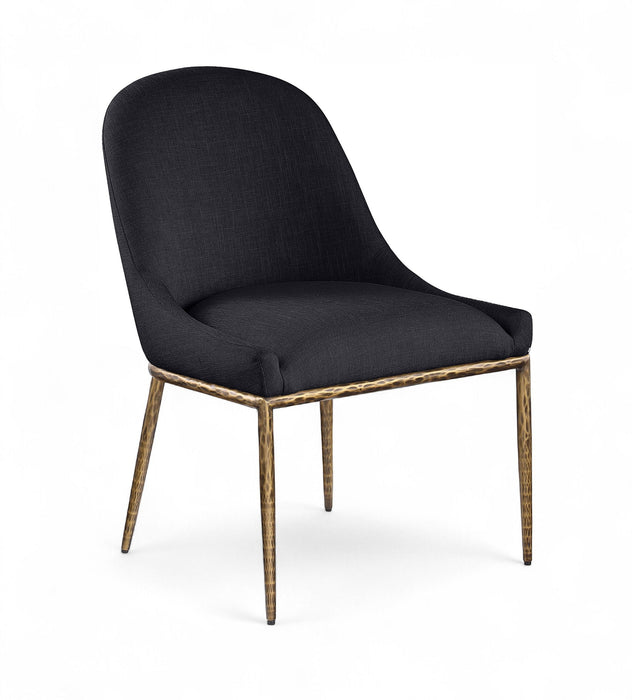 Ferro - Upholstered Dining Side Chair With Brushed Gold Legs - Simple Home Plus