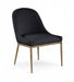 Ferro - Upholstered Dining Side Chair With Brushed Gold Legs - Simple Home Plus