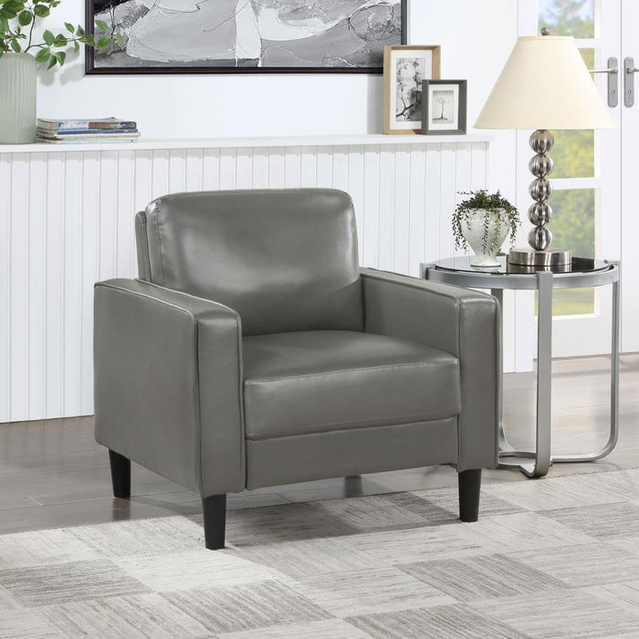 Ruth - Upholstered Track Arm Accent Chair - Simple Home Plus